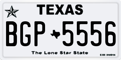 TX license plate BGP5556