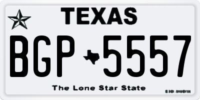 TX license plate BGP5557