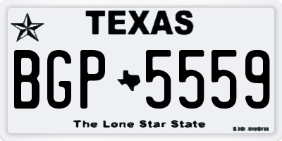 TX license plate BGP5559