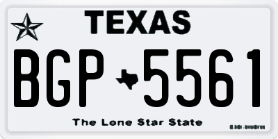 TX license plate BGP5561
