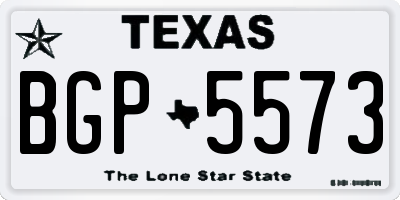 TX license plate BGP5573