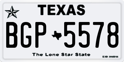 TX license plate BGP5578