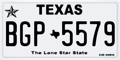 TX license plate BGP5579