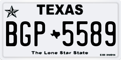 TX license plate BGP5589