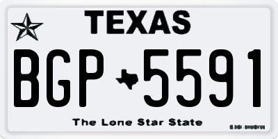 TX license plate BGP5591