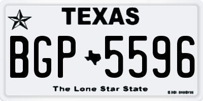 TX license plate BGP5596
