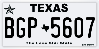 TX license plate BGP5607