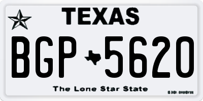 TX license plate BGP5620