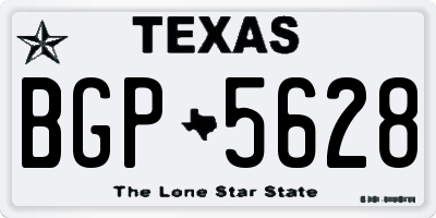TX license plate BGP5628