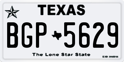 TX license plate BGP5629