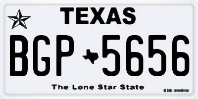 TX license plate BGP5656