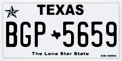 TX license plate BGP5659