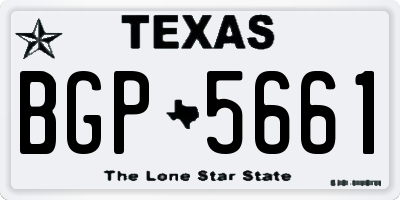 TX license plate BGP5661