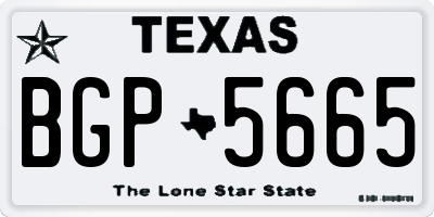 TX license plate BGP5665