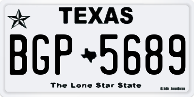 TX license plate BGP5689