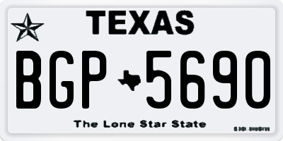 TX license plate BGP5690