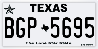 TX license plate BGP5695