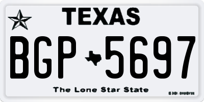 TX license plate BGP5697