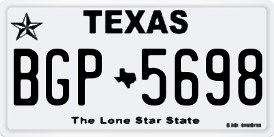 TX license plate BGP5698