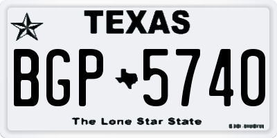 TX license plate BGP5740