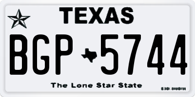 TX license plate BGP5744