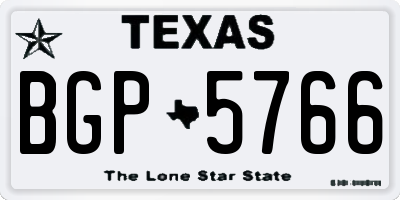 TX license plate BGP5766