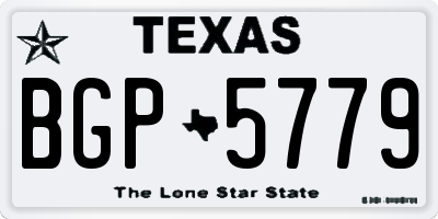 TX license plate BGP5779