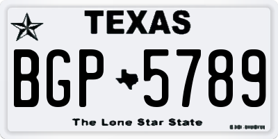 TX license plate BGP5789