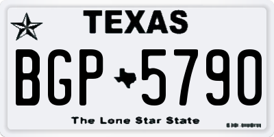 TX license plate BGP5790