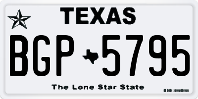 TX license plate BGP5795