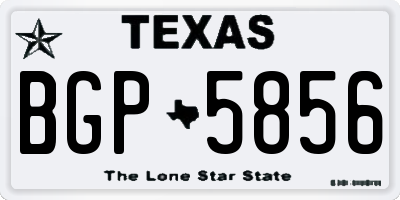 TX license plate BGP5856