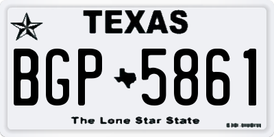 TX license plate BGP5861