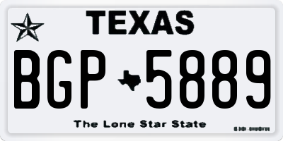 TX license plate BGP5889