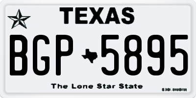 TX license plate BGP5895