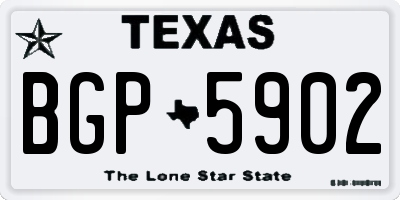 TX license plate BGP5902