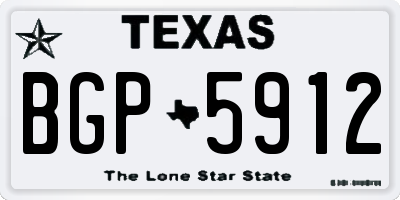 TX license plate BGP5912