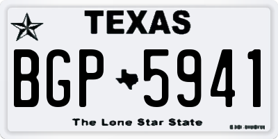 TX license plate BGP5941