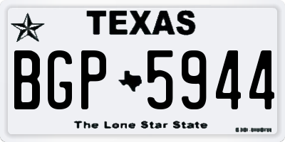 TX license plate BGP5944