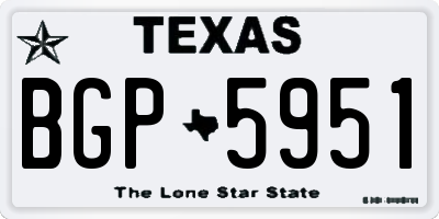 TX license plate BGP5951