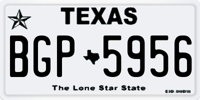 TX license plate BGP5956