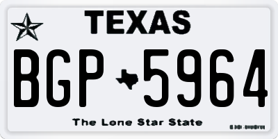 TX license plate BGP5964