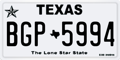 TX license plate BGP5994