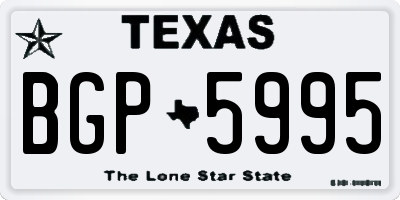 TX license plate BGP5995