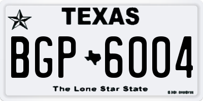 TX license plate BGP6004