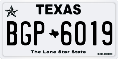 TX license plate BGP6019