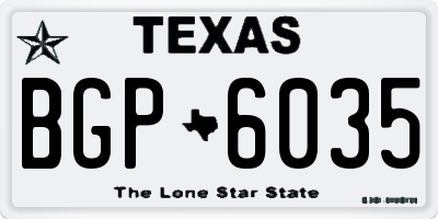 TX license plate BGP6035