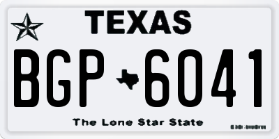TX license plate BGP6041