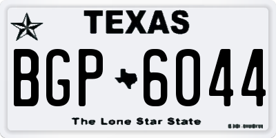 TX license plate BGP6044
