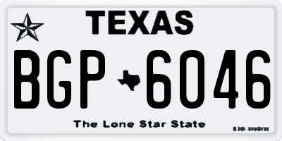 TX license plate BGP6046