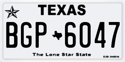 TX license plate BGP6047
